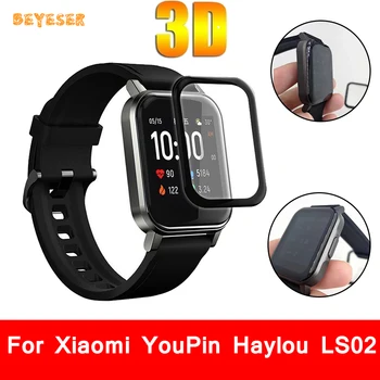3D Curvas Película Protetora Para a Xiaomi YouPin Haylou LS02 Smart Watch Proteção Smartwatch Cobertura Completa Protetor de Tela(Não de Vidro)