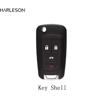4 Botão Shell de Substituição Flip Dobrável Chave Shell Caso Fob para-Chevrolet Aveo Cruze Com HU100 sem cortes da Lâmina