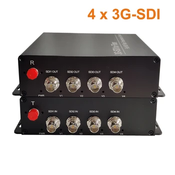 4 Canais 3G-SDI Através de Fibra Óptica Extensores,Monomodo 20Km (de 12,4 mi), de Áudio e Vídeo para Conversor dos Meios da Fibra,O grau de Difusão