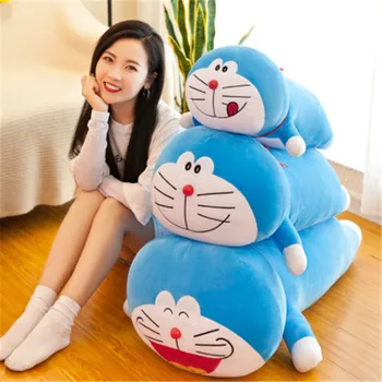 40/60cm Lindo Stand By Me Doraemon Brinquedos de Pelúcia Almofada Recheada de desenhos animados Anime Boneca Macia Gatos Animais de Travesseiro para as Crianças Meninas Dom
