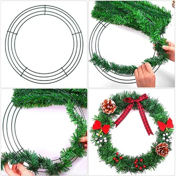 40cm de Natal Moldura Anel de Metal Garland Aro DIY Macramé Floral Artesanato de Coroa de Arame Quadro para o Casamento, Decoração de Natal