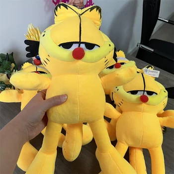 40Cm O Garfield Mostrar a Animação de Pelúcia Boneca Força Elástica Macia Pelúcia Bebê Apaziguar Acompanhar Brinquedos Decorar Dia da criança-Presente