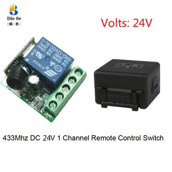 433Mhz Universal RF Controle Remoto DC 24V 1CH Relé Módulo Receptor para a garagem/porta/Luz/LED/Fanner/motor/transmissão de Sinal
