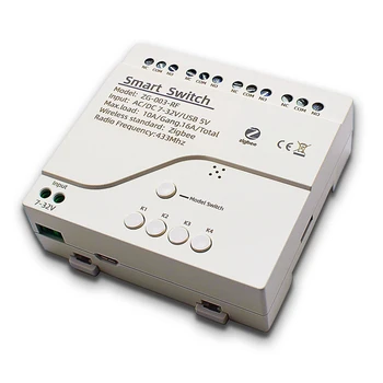 4CH Zigbee Smart Interruptor de Luz do Módulo DC 5/12/32V RF433 Receber 10A Relés de Trabalho Com Alexa Assistente,Tuya Vida Inteligente