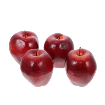 4pcs Apple Falso Fruto Artificial de Frutas, Maçãs Decorativos Simulação realista de Legumes espumas Centrais Decorações