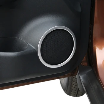 4Pcs de Carro Tampa do Altifalante de Fibra de Carbono de Áudio Moldura Autocolante de Decoração Para Nissan Xtrail X Trail T32 2014-21 Auto Acessórios