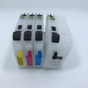 4PCS Vazio cartucho de tinta Recarregável LC669 LC665 com ARCO para Brother MFC-J2320 MFC-J2720 impressora