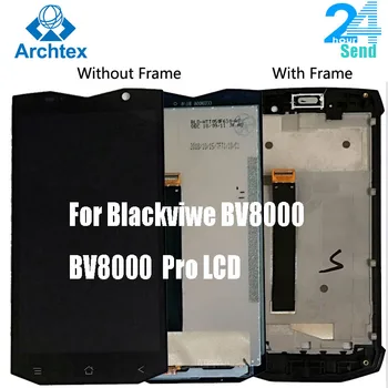 5.0 Polegadas, Original BLACKVIEW BV8000 Pro Display LCD + Touch Screen Digitalizador Substituição do conjunto de Peças Com Moldura