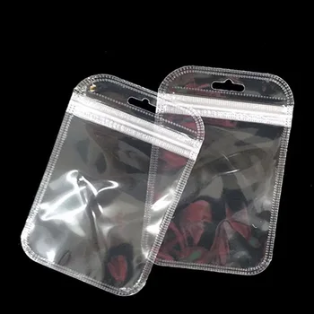 5.5x9cm/9.5x12cm Pequeno de Plástico Ziplock Zíper do Saco de Embalagem Saco Plástico Saco Zip Lock Pacote Com Furo de Suspensão