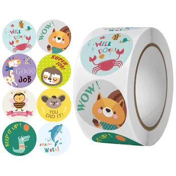 50-500pcs Cartoon Animal Bonito Adesivos Infantil Brinquedo Etiquetas Presente DIY de Cozimento da Embalagem Selada Decorativas, artigos de Papelaria