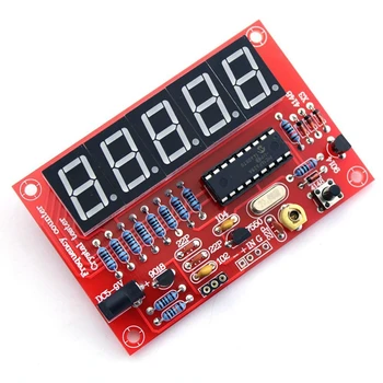 50 MHz Oscilador de Cristal de Freqüência do contador de Testadores de DIY Kit 5 Resolução Digital Vermelho