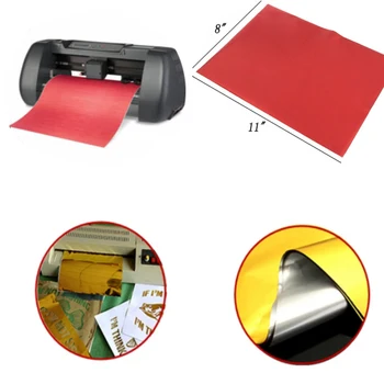 50 X A4 Ouro/Tira/Red Hot Stamping Transferência Folha de Papel Laminador de Laminação de Lasers Impressora de Cartão de visita DIY materiais para Artesanato