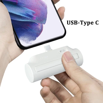 5000mAh Mini Banco de Potência USB Tipo C Iluminação Interface Para o iPhone, iPad Xiaomi Huawei Rápido Carregamento sem Fio Portátil Powerbank