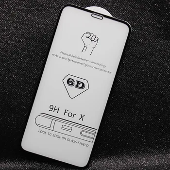 50Pcs/Monte 6D Vidro Moderado Curvado 9H Protetor de Tela Para o iPhone SE de 2020 11 Pro Max XR XS X 8 7 Plus 6, 6S+ Película Anti-arranhões