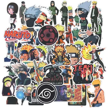50pcs Naruto Etiqueta de Bagagem Guitarra Skate Notebook Adesivos Anime Adesivos Bonito Pacote de adesivos Pele do Portátil Brinquedos