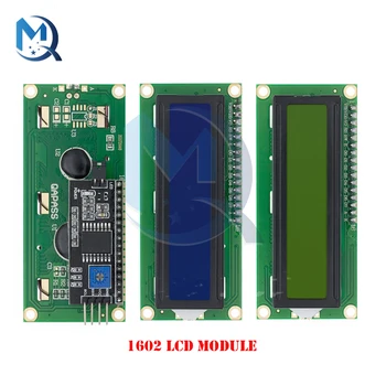 5V LCD1602 1602 LCD I2C Módulo de tela Azul / Amarelo Verde Tela PCF8574T luz de fundo LED Blindagem da Placa de Fundo para Arduino