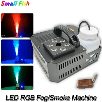 600W LED RGB 3in1 Nevoeiro/Máquina de Fumaça, DJ de Soprador de 6x3W Nebulizador Para DJ, Música, Festa de Família Bola de Lazer Partes Luz Lançador de Fumaça