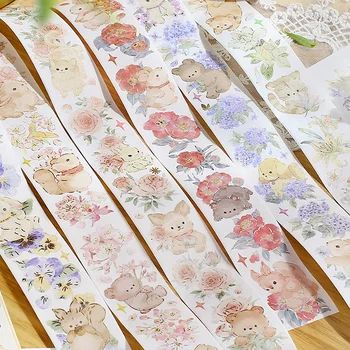 6packs/MONTE Poemas de Flores Silvestres série bonito lindo papel de mascaramento de washi tapes
