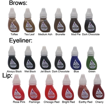 6PCS de Alta Qualidade EUA de Uso Único Pigmento Obter Pura, a Confiança Pura Sobrancelha Lábio Micropigmen da Tinta da Tatuagem de Pigmentos Puros de Tinta Lábio