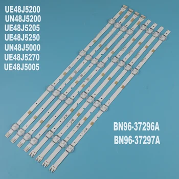8 PCS retroiluminação LED strip para Samsung UE48J5200 UN48J5200 UE48J5205 UE48J5250 UN48J5000 UE48J5270 UE48J5005 BN96-37296A 37297A