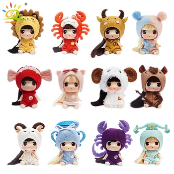 9cm coreano Bonito Doze Constelação Ddung Boneca de Moda de Vestir a Princesa Conjunto Confuso de Bebê Meninas Coleção de Brinquedos Para Crianças