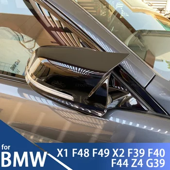 A Fibra de carbono Gloss Cor Preta Tampa do Espelho Para BMW X1 F48 X2 F39 F40 F53 F44 Z4 G39 Toyota Supra Laterais Espelho Retrovisor