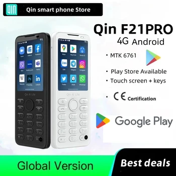 A Google Play Store Novo Qin F21 Pro Smart Telefone Touch Screen de 2.8 Polegadas 3GB + 32 GB / 4 GB 64 GB, Bluetooth 5.0