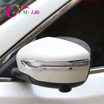ABS Cromado Espelho Retrovisor de Carro de Proteção Tiras de Espelho de Vista Traseira Guarnição Adesivos para Nissan X-trail T32 Qashqai J11 Peças de Murano