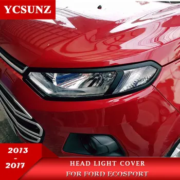 ABS, farol de cobertura Para Ford Ecosport 2013 2014 2015 2016 2017 exteriror lâmpada capa de cabeça de luzes acessórios
