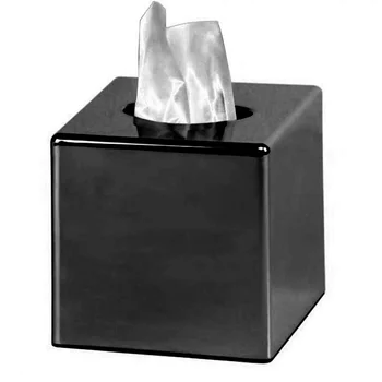 ABS Tecido Caixa de Madeira Cubo Suporte de Papel Guardanapo Caso de lenço de Papel, Dispensador para o Hotel de Carro Restaurante Organizador (Preto)