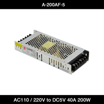 AC110V / 220V para 5V 40A 200W Chuanglian Ecrã LED Ultra-fino da Fonte de Alimentação 200AF-5