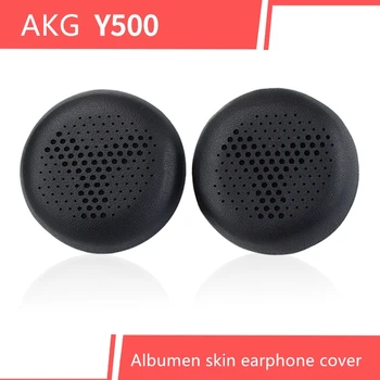 Adequado para AKG Y500 sem Fio Bluetooth Fone de ouvido Tampa Tampa Esponja Proteína de Couro protetores de ouvido Fone de ouvido Algodão Capa de Couro