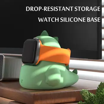 Adequado para Apple relógio para iwatch carregamento do suporte de dinossauro bonito a forma anti-queda de armazenamento relógio silicone baseing Dock