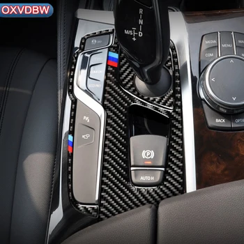 Adequado para BMW série 5 G30 de fibra de carbono de automóvel do centro de controle de mudança interior do painel adesivo de LHD RHD acessórios