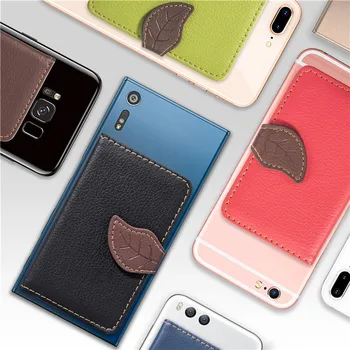 Adesiva de 3M de Telefone Celular IDENTIFICAÇÃO do Titular do Cartão de Crédito Adesivo Bolso da Carteira Caso do Titular do Cartão de Saco do Malote Para o iPhone Huawei se Encaixa a Maioria Telefone