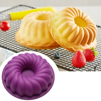 Agite 3D Mini Muffin Molde de Silicone Cupcake Pan Bolo Redondo Pan Bolo de Tabuleiro de formas para bolos de Sobremesa de Fermento de Decoração de Ferramentas
