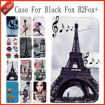 AiLiShi Caso De Black Fox B2Fox+ Luxo Flip PU de Couro Pintada, Caso Black Fox Exclusiva e 100% Telefone Especial Capa de Pele+Acompanhamento