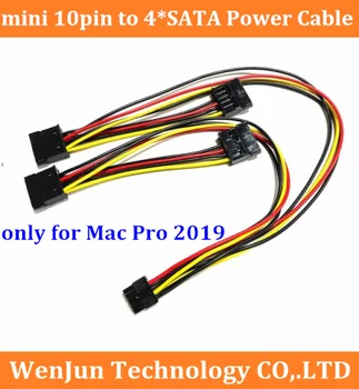 Alta Qualidade mini 10pin 4 porta SATA de 15 pinos HDD Hard Driver do Cabo de Alimentação cabo para o MAC PRO de 2019 ambiente de trabalho workstaion