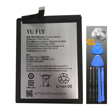 Alta Qualidade Original Novo 5060mAh 19.48 Wh 3.85 V TY001/JKCW para Yu Voar F9 Bateria