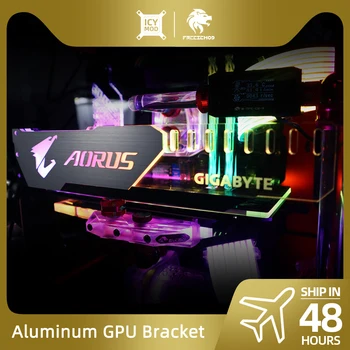 Alumínio GPU Suporte Aorus 5V3Pin VGA Titular RGB MSI ROG NVIDIA A-RGB Horizontal Placa de Vídeo Suporte de Metal AURA 12V MOD Personalizar