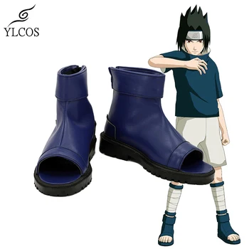 Anim Uchiha Sasuke Cosplay Sapatos De Festa De Halloween Azul Botas Personalizado Feito Para Unisex
