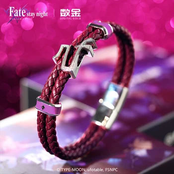 Anime Fate/stay night Medusa Piloto de Moda de Pulseiras Bracelete Roxo Corda de Mão de Cosplay Alça de Mão Jogo de Acessórios para Mulheres, Homens