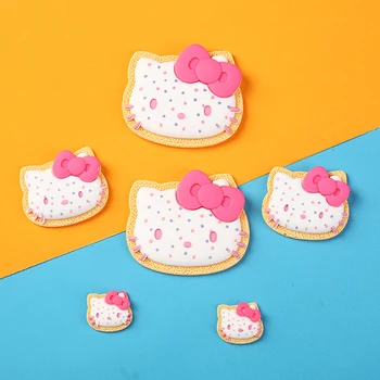 Anime Kawaii Olá KT Bonito dos desenhos animados de Resina de Biscoitos em Miniatura Brinquedos de DIY Caso de Telefone Patch Acessórios de Cabelo da Menina Coração de Presente