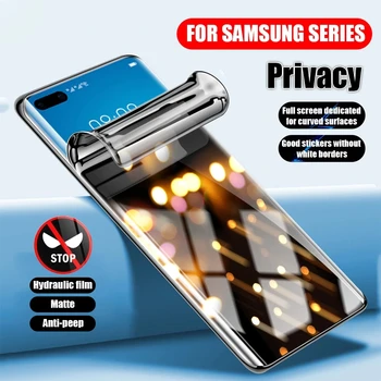 Anti Espião De Película Para Samsung Galaxy S22 Ultra S21 Mais S20 Nota 10 Lite 20 De Privacidade Protetor De Tela Fosca De Hidrogel Tampa Não De Vidro