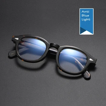 Anti Luz Azul Telefone Celular Jogos De Óculos De Mulheres Johnny Depp Óculos Homens Óptica Computador Óculos Quadro Do Acetato Da Marca Vintage