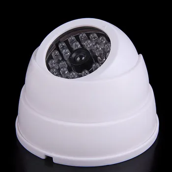 Ao Ar Livre De Cctv Falso Simulação Fictício Câmera Com Led A Piscar A Luz De Vigilância Doméstica Da Abóbada Da Segurança Mini Câmera Falsa Câmera Branco
