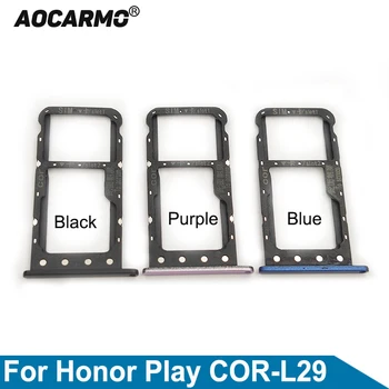 Aocarmo Para o Huawei Honor Jogar COR-L29 SD MicroSD Titular Nano Bandeja do Cartão Sim Slot Peça de Substituição