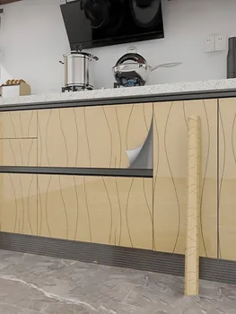 Armário de cozinha autocolantes à prova de água e óleo-prova de auto-adesiva de cor sólida porta de armário do mobiliário de renovação adesivos