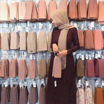 As Mulheres De Cor Sólida Chiffon Hijab Lenço Envoltório Islâmica Xales De Cabeça Muçulmano Hijabs Envoltório Lenço Na Cabeça Lenços De 60 Cores