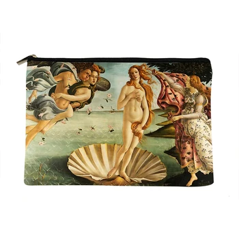 As mulheres de Vênus de Botticelli Impresso Make up bag de Moda as Mulheres Cosméticos Organizador de Bolsa para Viagem Colorido Saco de Armazenamento para a Senhora Saco
